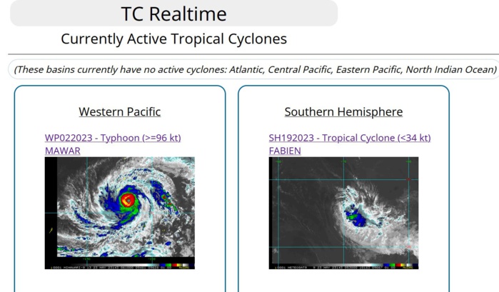 Super Typhoon 02W(MAWAR) bearing down on GUAM, direct hit forecast//2306utc