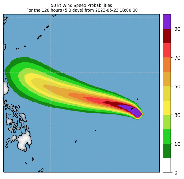 Powerful Typhoon 02W(MAWAR) CAT 4 US tracks over GUAM then re-intensifies over the Philippine Sea// 3 week GTHO maps// 2321utc