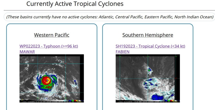 Super Typhoon 02W(MAWAR) set to peak over the Philippine Sea//Remnants of TC 19S(FABIEN)//2421utc Super Typhoon 02W(MAWAR) set to peak over the Philippine Sea//Remnants of TC 19S(FABIEN)//2421utc