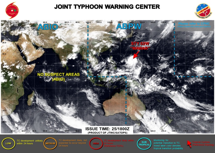 JTWC IS ISSUING 6HOURLY WARNINGS AND 3HOURLY SATELLITE BULLETINS ON STY 02W(MAWAR). JTWC IS ISSUING 6HOURLY WARNINGS AND 3HOURLY SATELLITE BULLETINS ON STY 02W(MAWAR).