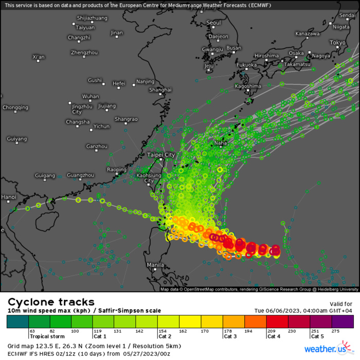 Super Typhoon 02W(MAWAR) current intensity may be under-estimated, erratic track possible after 72hours//2709UTC Super Typhoon 02W(MAWAR) current intensity may be under-estimated, erratic track possible after 72hours//2709UTC
