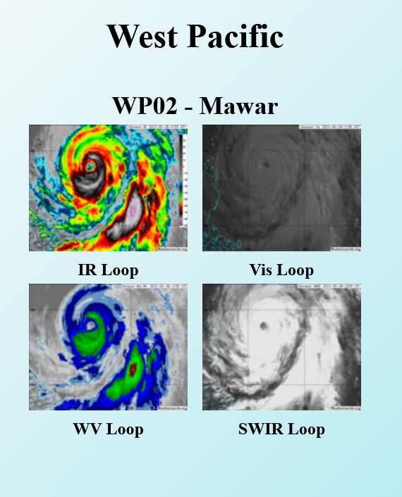 Typhoon 02W(MAWAR) CAT 3 US slow-mover while on a weakening trend//2821utc