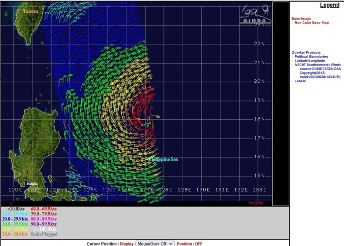 Typhoon 02W(MAWAR) CAT 3 US slow-mover while on a weakening trend//2821utc
