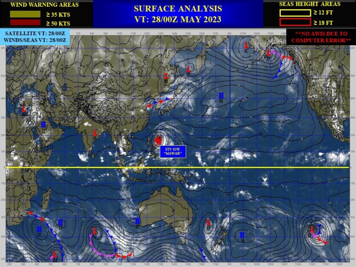 Typhoon 02W(MAWAR) CAT 3 US slow-mover while on a weakening trend//2821utc Typhoon 02W(MAWAR) CAT 3 US slow-mover while on a weakening trend//2821utc