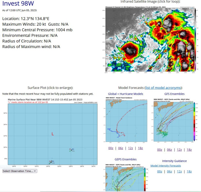 Tropical Cyclone Formation Alert issued for Invest 98W and Invest 92A//0515utc
