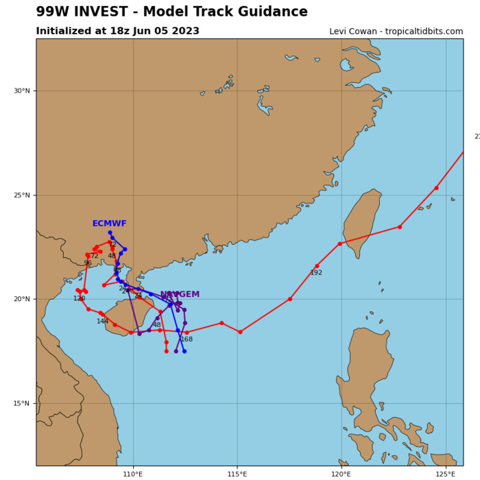 03W forecast to reach Typhoon intensity within 72h// Invest 92A expected to intensify next 72h//Invest 99W//0603utc