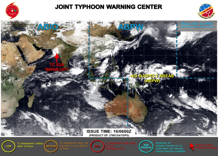 JTWC ISSUED WARNING 39/FINAL ON TC 02A(BIPARJOY) AT 152100UTC. THE FINAL SATELLITE BULLETIN WAS ISSUED AT 152030UTC. JTWC ISSUED WARNING 39/FINAL ON TC 02A(BIPARJOY) AT 152100UTC. THE FINAL SATELLITE BULLETIN WAS ISSUED AT 152030UTC.