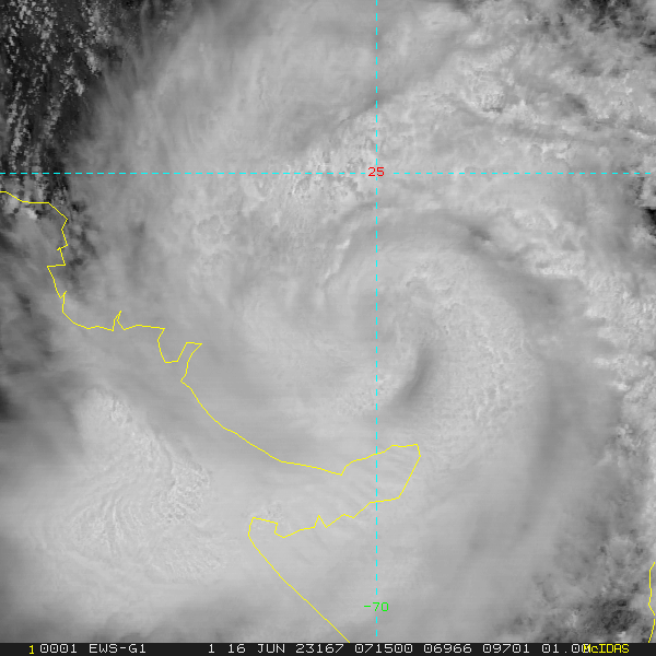 Remnants of TC 02A(BIPARJOY) pushing inland//1606utc