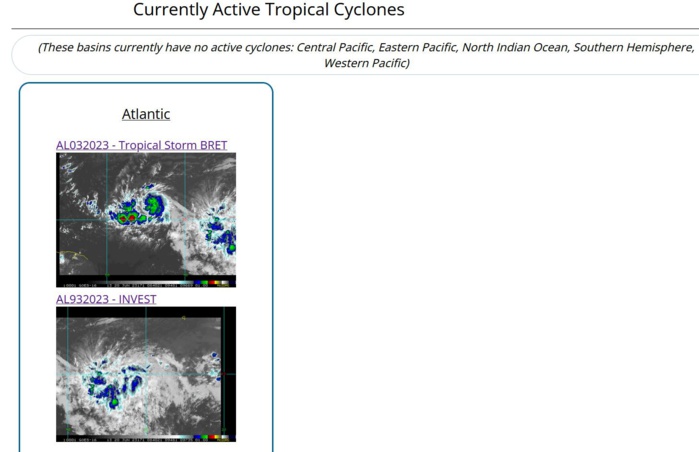 TS 03L(BRET) forecast to reach CAT 1 US by 48h approaching the Lesser Antilles//Invest 93L//02A(BIPARJOY) over-land remnants//2009UTC