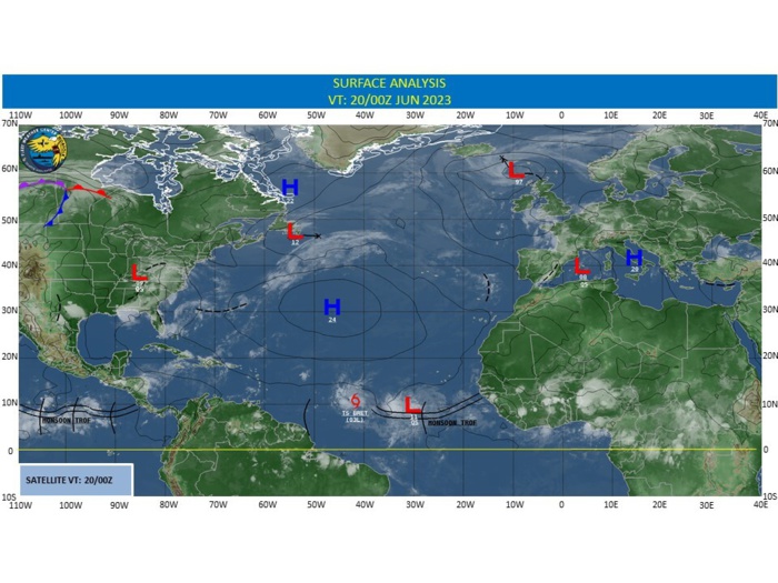 TS 03L(BRET) forecast to reach CAT 1 US by 48h approaching the Lesser Antilles//Invest 93L//02A(BIPARJOY) over-land remnants//2009UTC