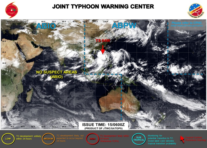 JTWC IS ISSUING 6HOURLY WARNINGS AND 3HOURLY SATELLITE BULLETINS ON TS 04W. JTWC IS ISSUING 6HOURLY WARNINGS AND 3HOURLY SATELLITE BULLETINS ON TS 04W.