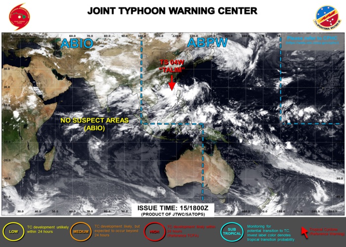 JTWC IS ISSUING 6HOURLY WARNINGS AND 3HOURLY SATELLITE BULLETINS ON TS 04W(TALIM). JTWC IS ISSUING 6HOURLY WARNINGS AND 3HOURLY SATELLITE BULLETINS ON TS 04W(TALIM).