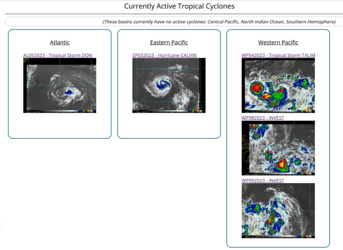 TS 04W(TALIM) Typhoon intensity within 18h approaching LEIZHOU peninsula//HU 03E(CALVIN)//SS 05L(DON)//Invests 98W/99W//1603utc TS 04W(TALIM) Typhoon intensity within 18h approaching LEIZHOU peninsula//HU 03E(CALVIN)//SS 05L(DON)//Invests 98W/99W//1603utc