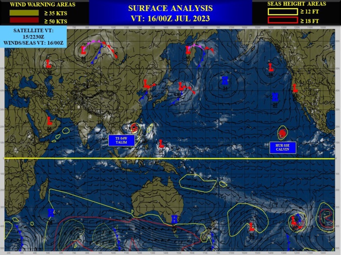 TS 04W(TALIM) Typhoon intensity within 18h approaching LEIZHOU peninsula//HU 03E(CALVIN)//SS 05L(DON)//Invests 98W/99W//1603utc