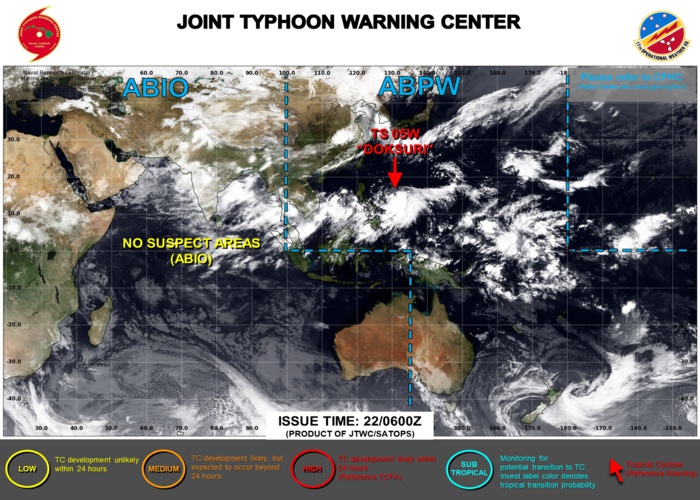 JTWC IS ISSUING 6HOURLY WARNINGS AND 3HOURLY SATELLITE BULLETINS ON TS 05W(DOKSURI).