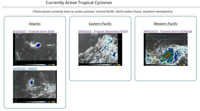 05W(DOKSURI) Typhoon intensity forecast by 36h//TD 04E//TS 05L(DON) new lease of life//Invest 98L//2203utc 05W(DOKSURI) Typhoon intensity forecast by 36h//TD 04E//TS 05L(DON) new lease of life//Invest 98L//2203utc