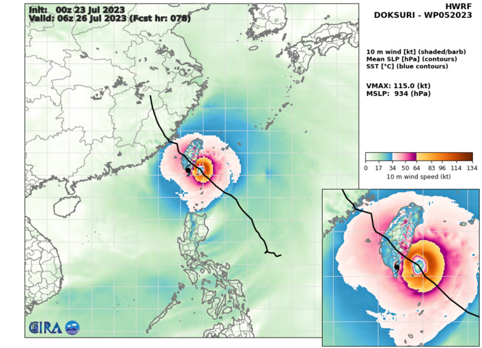 05W(DOKSURI) likely to rapidly intensify next 48h up to powerful CAT 4 US//05L(DON) peaked at CAT 1 US//Invest 91W/Invest 95L//2309utc
