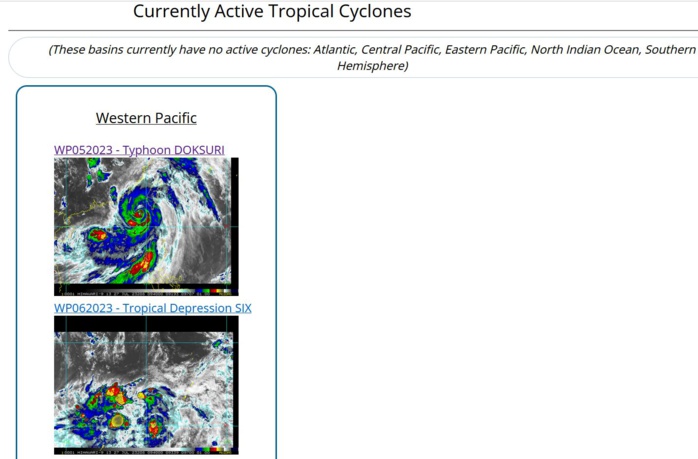 Typhoon 05W(DOKSURI) to make landfall near XIAMEN/CHINA shortly before 24h//TD 06W forecast to reach CAT 4 US by 96h//2709utc Typhoon 05W(DOKSURI) to make landfall near XIAMEN/CHINA shortly before 24h//TD 06W forecast to reach CAT 4 US by 96h//2709utc