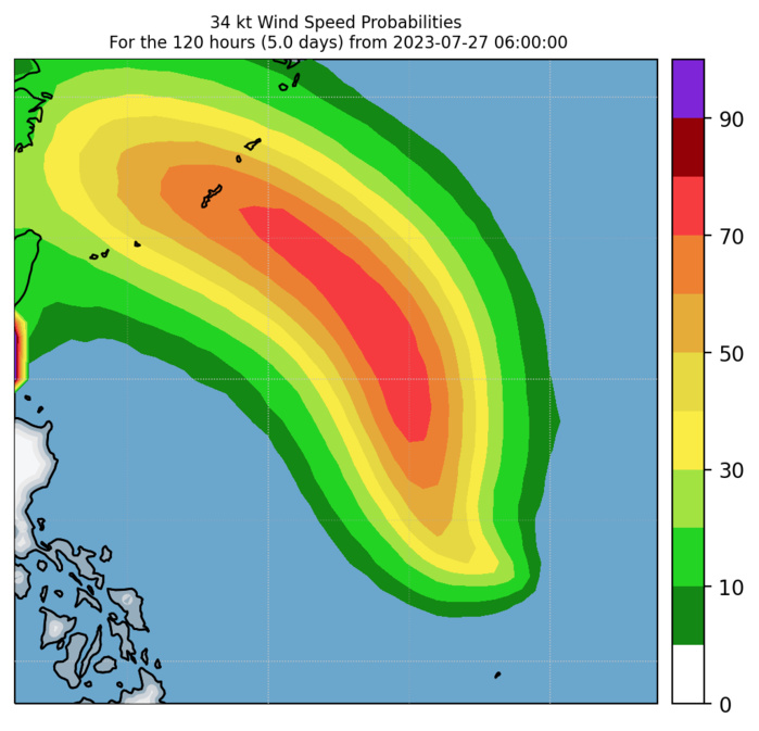 Typhoon 05W(DOKSURI) to make landfall near XIAMEN/CHINA shortly before 24h//TD 06W forecast to reach CAT 4 US by 96h//2709utc