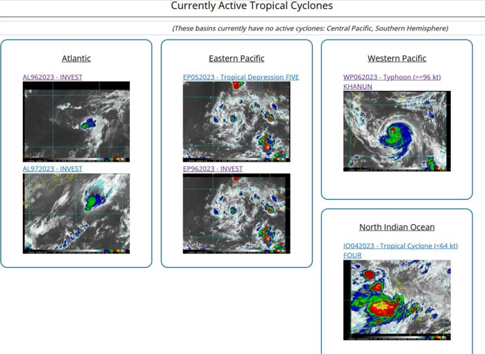 Typhoon 06W(KHANUN) peaks at CAT 4 US CPA to OKINAWA within 12/24h// TC 04B to landfall near KUAKATA/BANGLADESH//0103utc
