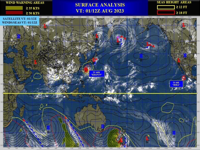 Typhoon 06W(KHANUN) peaks at CAT 4 US CPA to OKINAWA within 12/24h// TC 04B to landfall near KUAKATA/BANGLADESH//0103utc