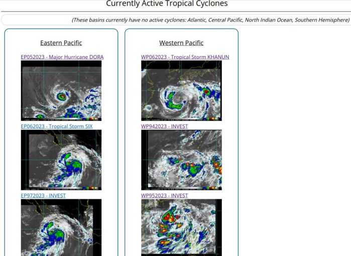 06W(KHANUN)to approach KYUSHU by 48/72H at Typhoon intensity//05E(DORA) powerful CAT 4 US//06E(EUGENE) intensifying//0521utc 06W(KHANUN)to approach KYUSHU by 48/72H at Typhoon intensity//05E(DORA) powerful CAT 4 US//06E(EUGENE) intensifying//0521utc