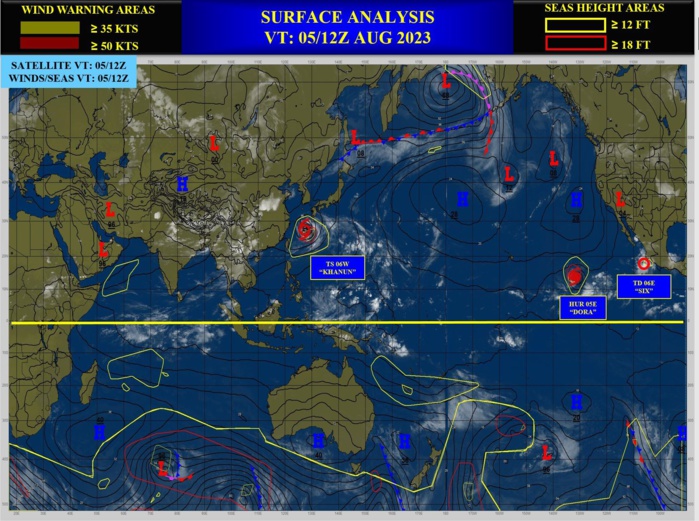 06W(KHANUN)to approach KYUSHU by 48/72H at Typhoon intensity//05E(DORA) powerful CAT 4 US//06E(EUGENE) intensifying//0521utc 06W(KHANUN)to approach KYUSHU by 48/72H at Typhoon intensity//05E(DORA) powerful CAT 4 US//06E(EUGENE) intensifying//0521utc