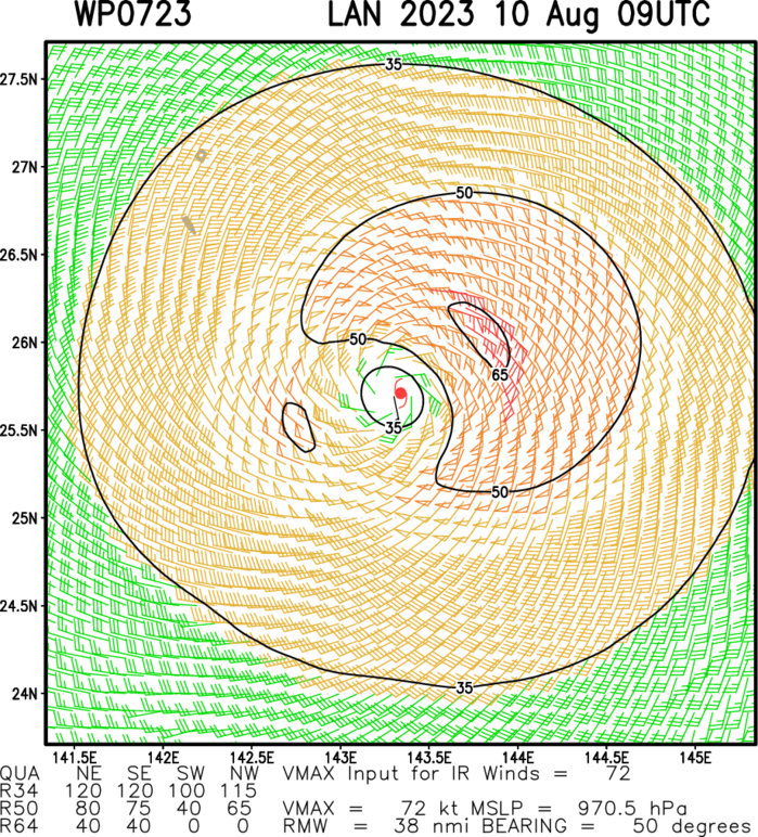 06W(KHANUN) crossing the Korean Peninsula//TY 07W(LAN) to peak by 48h//HU 05E(DORA)still CAT4 US// 3 WEEK GTHO maps//1009utc