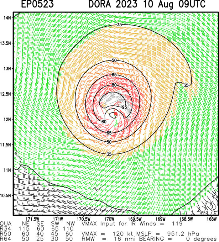 06W(KHANUN) crossing the Korean Peninsula//TY 07W(LAN) to peak by 48h//HU 05E(DORA)still CAT4 US// 3 WEEK GTHO maps//1009utc