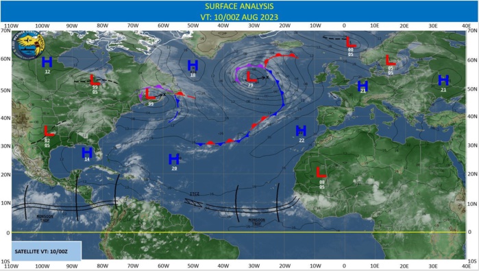 06W(KHANUN) crossing the Korean Peninsula//TY 07W(LAN) to peak by 48h//HU 05E(DORA)still CAT4 US// 3 WEEK GTHO maps//1009utc