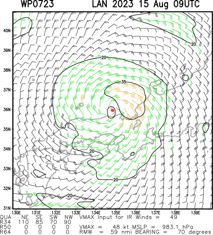 TS 07W(LAN) exiting JAPAN//Long-lived TD 05E(DORA) not dead yet// HU 07E(FERNANDA) topped CAT 4 US// TS 08E(GREG)// 1509utc