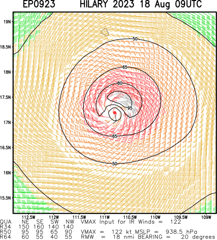 09P(HILARY) +65 knots over 24h now a powerful CAT 4 US may briefly reach Super Hurricane status//1810utc