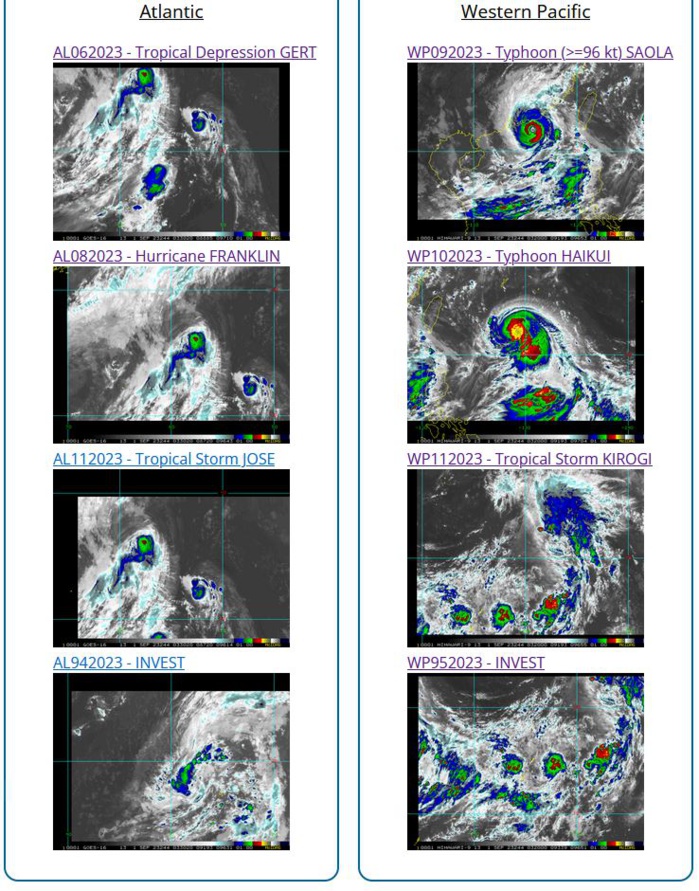 TY 09W(SAOLA) skirting Hong Kong within 24h//TY 10W(HAIKUI) to strike TAIWAN after 48h//TS 11W(KIROGI)//3 week GTHO maps//0103utc 