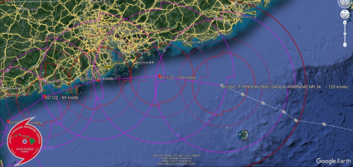 TY 09W(SAOLA) skirting Hong Kong within 24h//TY 10W(HAIKUI) to strike TAIWAN after 48h//TS 11W(KIROGI)//3 week GTHO maps//0103utc 