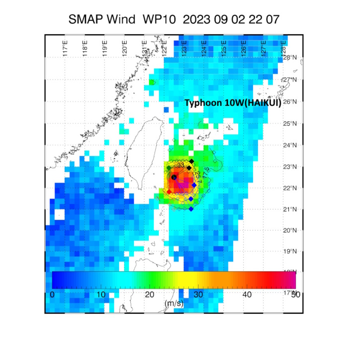 022204Z SOIL MOISTURE ACTIVE PASSIVE (SMAP) PASS INDICATES A STRONG BAND OF 100-105KT (CONVERTED 1-MIN AVERAGE) WINDS IS WRAPPING ALONG THE SOUTHERN SEMICIRCLE OF THE CIRCULATION.