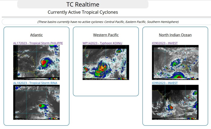 Typhoon 14W(KOINU) to reach CAT 3 US by 36h// TS 17L(PHILIPPE)// TS 18L(RINA)// 0109utc updates Typhoon 14W(KOINU) to reach CAT 3 US by 36h// TS 17L(PHILIPPE)// TS 18L(RINA)// 0109utc updates