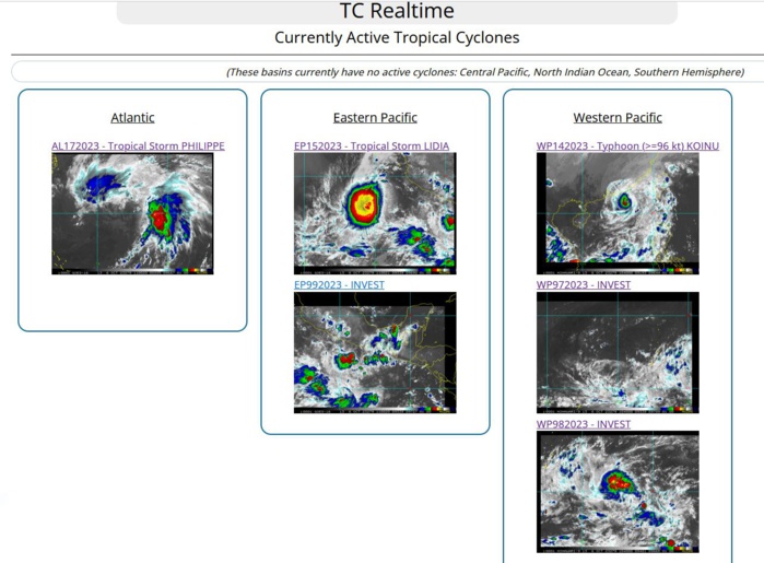 Typhoon 14W(KOINU) CAT 3 US defies forecasts//Invest 98W Tropical Cyclone Formation Alert//Invest 97W//TS 15E(LIDIA)//0609utc