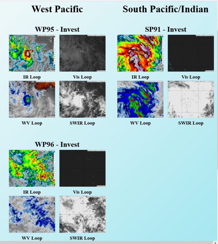 Tropical Cyclone Formation Alert issued for Invest 95W//Invest 91P is Medium//Invest 96W// 12/06utc