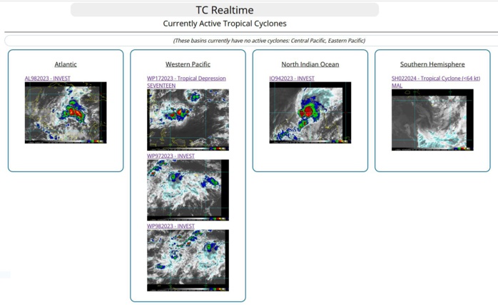 Invest 94B Tropical Cyclone Formation Alert//02P(MAL) becoming extratropical//Invest 97W//Invest 98W//3 Week GTHO maps//1609utc Invest 94B Tropical Cyclone Formation Alert//02P(MAL) becoming extratropical//Invest 97W//Invest 98W//3 Week GTHO maps//1609utc