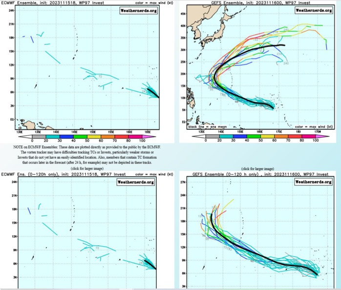 GLOBAL MODELS ARE IN GOOD AGREEMENT THAT THE  SYSTEM WILL TRACK IN A WEST-NORTHWESTWARD DIRECTION WITH LITTLE TO NO  DEVELOPMENT OVER THE NEXT 48-72 HOURS.