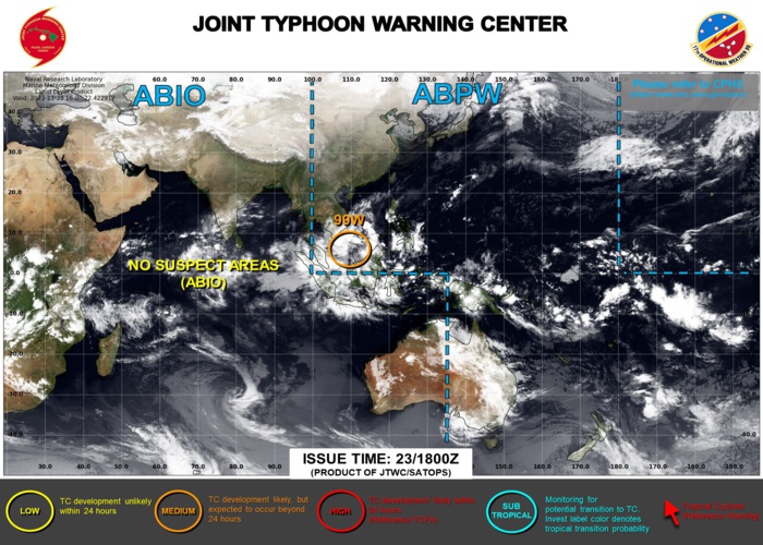 Invest 99W now MEDIUM// 3 Week GTHO maps// 2315utc
