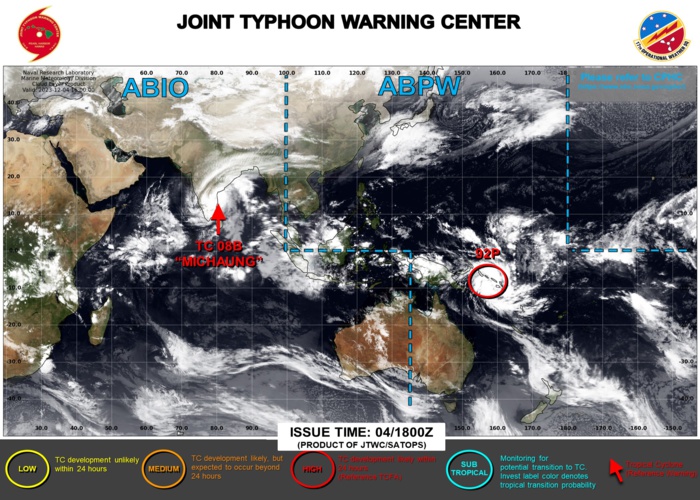 JTWC IS ISSUING 6HOURLY WARNINGS AND 3HOURLY SATELLITE BULLETINS ON TC 08B(MICHAUNG). 3HOURLY SATELLITE BULLETINS ARE ISSUED ON INVEST 92P.