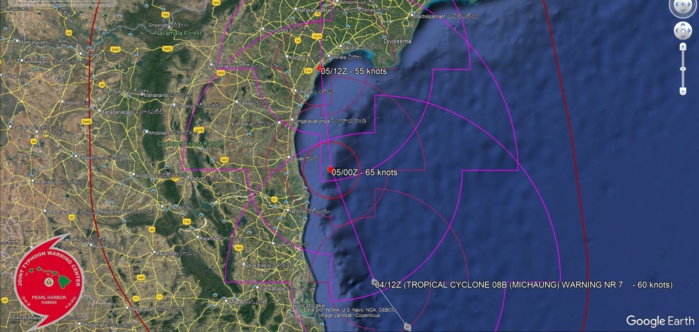 TC 08B(MICHAUNG) to peak within 12/18h//Invest 92P Tropical Cyclone Formation Alert issued// 0415utc