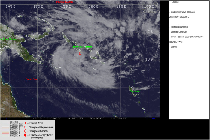 ANIMATED ENHANCED INFRARED  SATELLITE IMAGERY AND 041059Z MHS 89 GHZ MICROWAVE IMAGE DEPICT  FRAGMENTED FORMATIVE BANDING BEGINNING TO WRAP INTO THE LOW-LEVEL  CIRCULATION CENTER (LLCC). THE SYSTEM IS ALSO SHOWING IMPROVED  PERSISTENT DEEP CONVECTION OVER THE CENTER. ANIMATED ENHANCED INFRARED  SATELLITE IMAGERY AND 041059Z MHS 89 GHZ MICROWAVE IMAGE DEPICT  FRAGMENTED FORMATIVE BANDING BEGINNING TO WRAP INTO THE LOW-LEVEL  CIRCULATION CENTER (LLCC). THE SYSTEM IS ALSO SHOWING IMPROVED  PERSISTENT DEEP CONVECTION OVER THE CENTER.