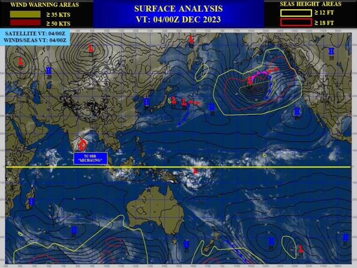 TC 08B(MICHAUNG) to peak within 12/18h//Invest 92P Tropical Cyclone Formation Alert issued// 0415utc