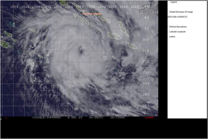 SATELLITE ANALYSIS, INITIAL POSITION AND INTENSITY DISCUSSION: ANIMATED ENHANCED INFRARED (EIR) SATELLITE IMAGERY DEPICTS TROPICAL CYCLONE (TC) 03P (JASPER) HAVING BRIEFLY EXPOSED A SYMMETRIC  EYE, FREE OF DISCERNABLE HYDROMETEORS AT 060910Z, BUT THE FEATURE QUICKLY VANISHED WITH THE ONGOING TROCHOIDAL MOTION OF THE SYSTEM OVER THE PAST SIX HOURS. SPIRAL BANDING WITH DEEP CONVECTION PERSISTS  IN THE SOUTHWEST AND NORTHEAST QUADRANTS OF THE SYSTEM, RIDDLED WITH  LIGHTNING OBSERVATIONS. A 060759Z RCM 1 SYNTHETIC APERTURE RADAR IMAGE  UNVEILED A TIGHTENING OF MAXIMUM SUSTAINED WINDS TOWARD THE LOW-LEVEL  CIRCULATION CENTER (LLCC) AND AN OVERALL LARGER WIND FIELD, EXPANDING NOTABLY FURTHER IN THE WESTERN PERIPHERY THAN OBSERVED 6 HOURS PRIOR. LOW (5-10 KTS) VERTICAL WIND SHEAR, HIGH (28-29 C) SEA SURFACE TEMPERATURE (SST), STRONG POLEWARD OUTFLOW, AND A MOIST ENVIRONMENT CONTRIBUTE TO THE ASSESSMENT OF A HIGHLY FAVORABLE ENVIRONMENT. THE INITIAL POSITION IS PLACED WITH MEDIUM CONFIDENCE BASED ON A 061200Z HIMAWARI-9 INFRARED SATELLITE IMAGE. THE INITIAL INTENSITY OF 75 KTS IS ASSESSED WITH MEDIUM CONFIDENCE  BASED ON THE SUBJECTIVE AND OBJECTIVE INTENSITY GUIDANCE LISTED BELOW.