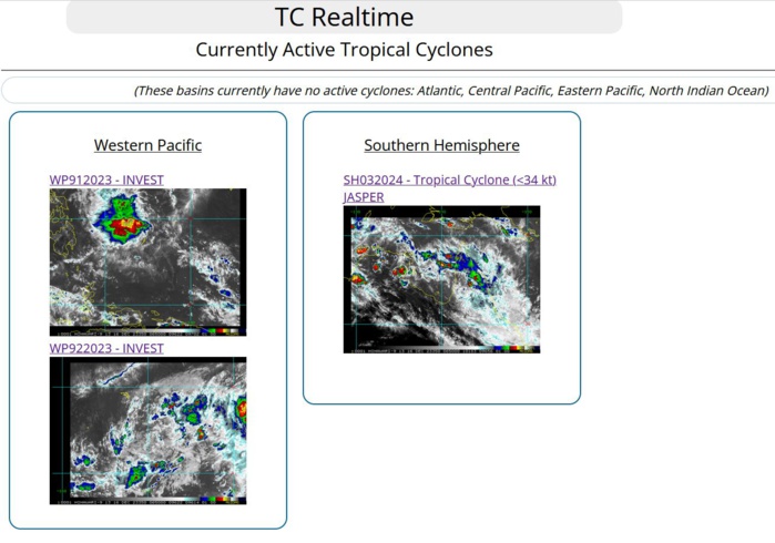 Tropical Cyclone Formation Alert issued for Invest 91W// Invest 92W//Remnants of TC 03P(JASPER)// 1606utc Tropical Cyclone Formation Alert issued for Invest 91W// Invest 92W//Remnants of TC 03P(JASPER)// 1606utc