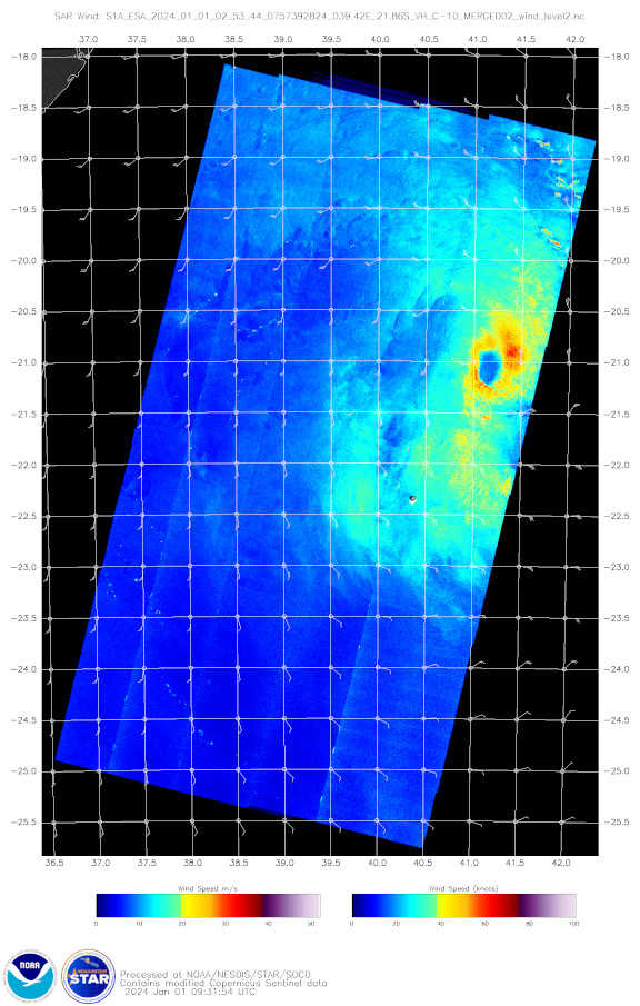 TC 04S(ALVARO) making landfall near Morombe/Madagascar close to Typhoon Intensity// 0115utc