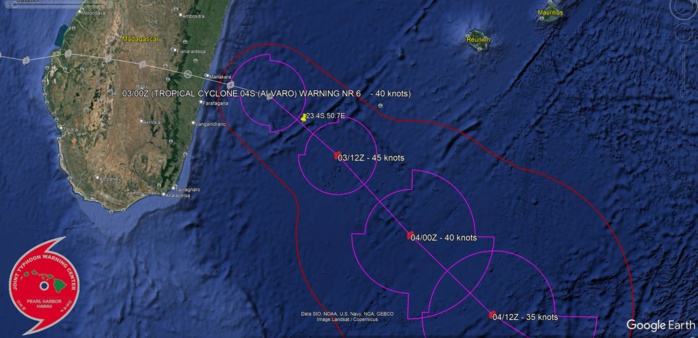 TC 04S(ALVARO) 2nd short-lived intensity peak //3 Week Tropical Cyclone Formation probability// 0306utc