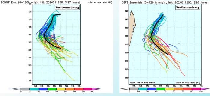 Invest 97S: Tropical Cyclone Formation Alert issued, intensifying while approaching MAURITIUS/REUNION islands//Invest 98S//1209utc